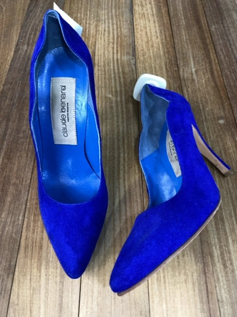 Zapato Taco Alto  CLAUDE BERNARD  Azul Talle 38