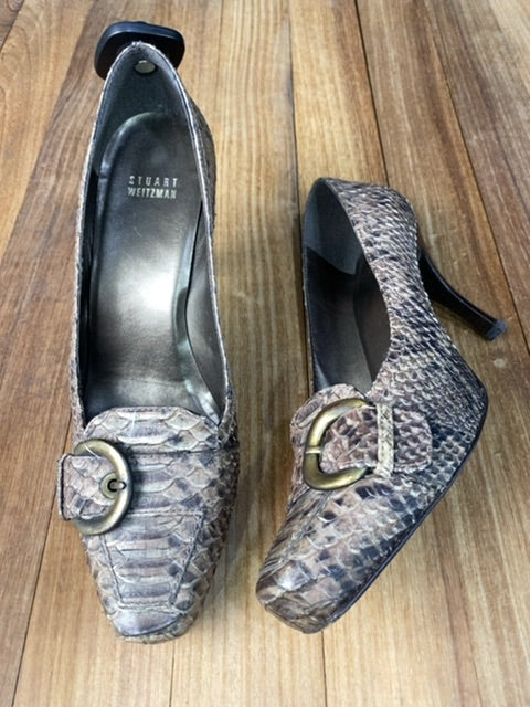 Zapato Taco Alto  STUART WEITZMAN  Varios  Reptil Talle 10