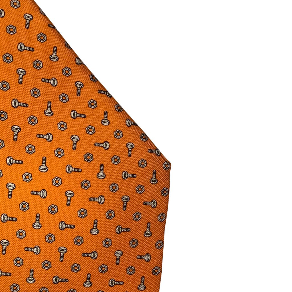 Corbata Hermes Naranja Talle Unico